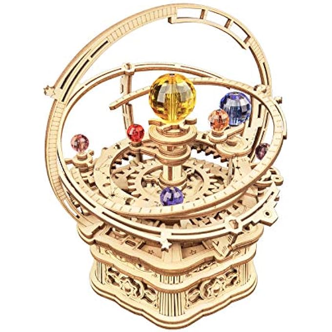 MUSIC BOX 3D PUZZLES FOR ADULTS, DIY WOODEN MECHANICAL BUILDING MODEL KITS, GIFT FOR TEENS KIDS ON CHILDREN'S DAY/BIRTHDAY/CHRISTMAS - STARRY NIGHT - Image 1